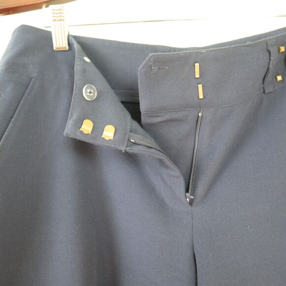 Vintage Cache Size 8 Crepe Woven Shorts Studded Detail Navy Blue - Picture 3 of 8